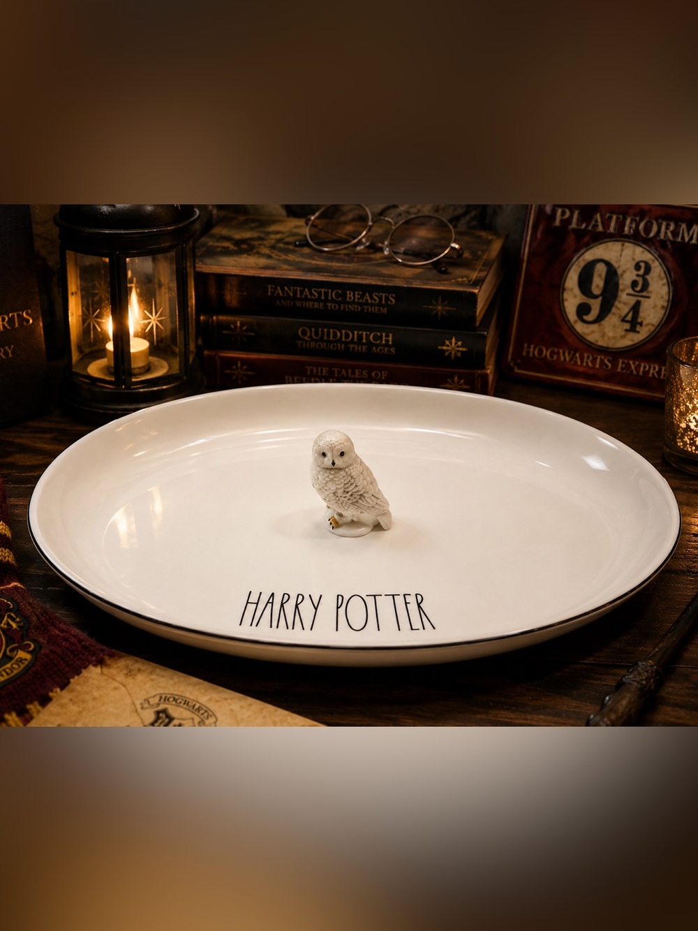 Harry‎ Potter Hedwig Owl Large Serving Platter by Rae Dunn Ceramics
